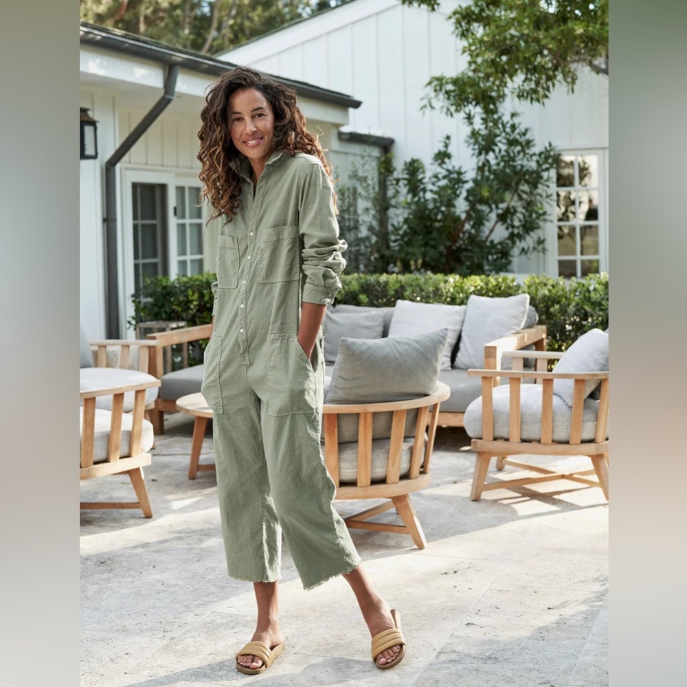Frank & Eileen Northern Ireland Jumpsuit in Sage, Size Small